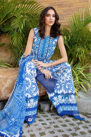 Maria.B MPrints Embroidered Lawn Unstitched 3Pc Suit MPT-2504-B