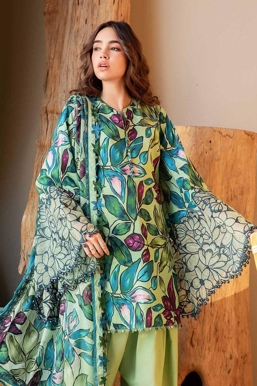Maria.B MPrints Embroidered Lawn Unstitched 3Pc Suit MPT-2505-B