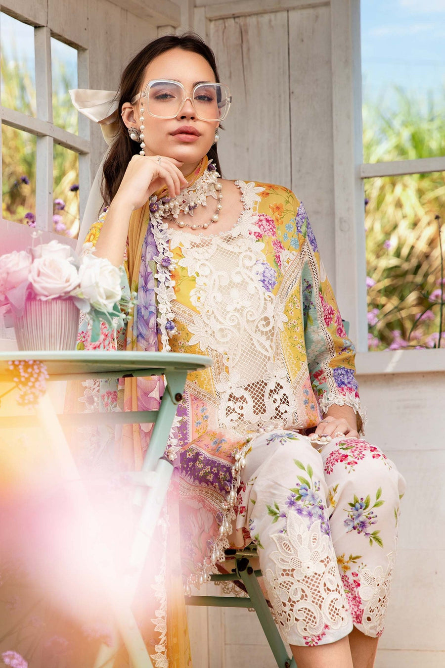 Maria.B MPrints Embroidered Lawn Unstitched 3Pc Suit MPT-2509-A