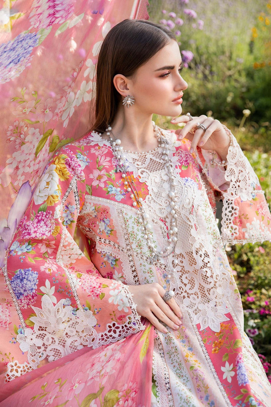 Maria.B MPrints Embroidered Lawn Unstitched 3Pc Suit MPT-2509-B