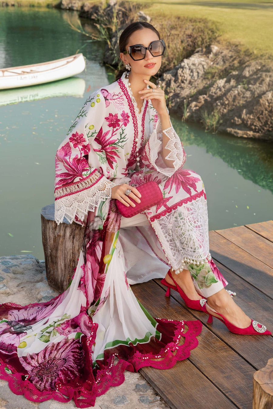 Maria.B MPrints Embroidered Lawn Unstitched 3Pc Suit MPT-2510-A