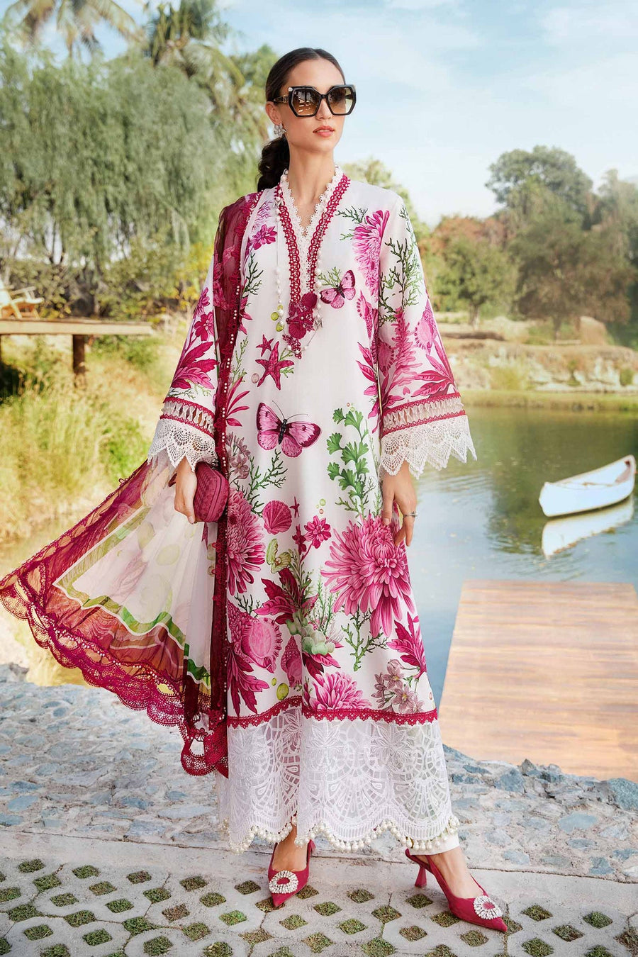 Maria.B MPrints Embroidered Lawn Unstitched 3Pc Suit MPT-2510-A