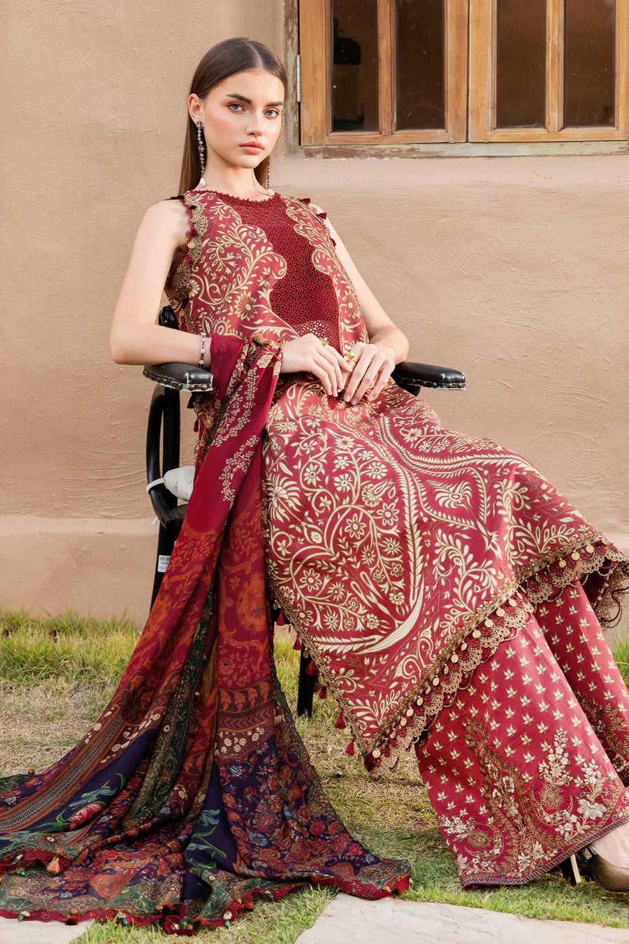 Maria.B MPrints Embroidered Lawn Unstitched 3Pc Suit MPT-2512-A