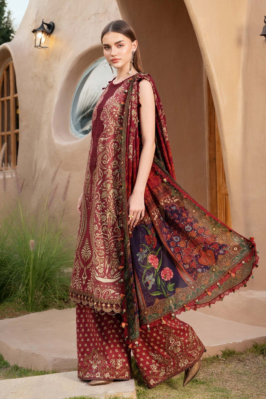 Maria.B MPrints Embroidered Lawn Unstitched 3Pc Suit MPT-2512-A