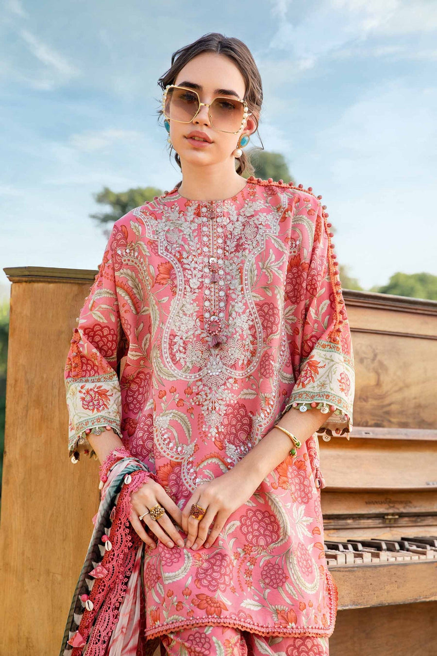 Maria.B MPrints Embroidered Lawn Unstitched 3Pc Suit MPT-2513-A