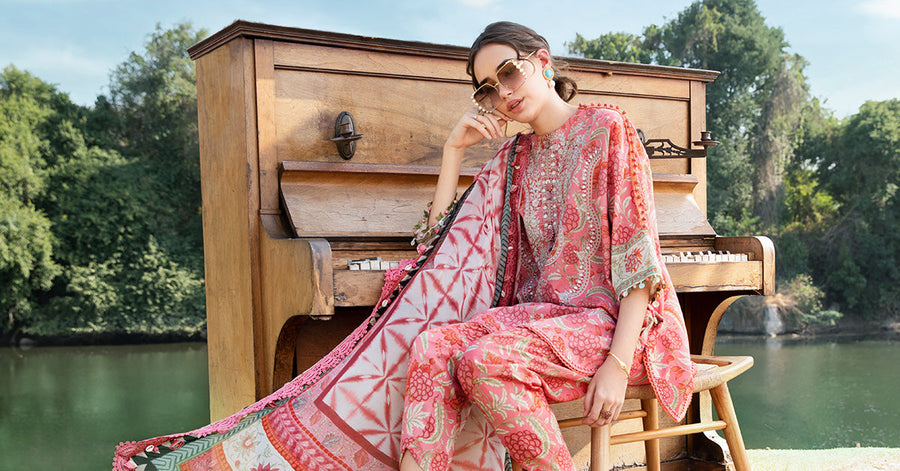 Maria.B MPrints Embroidered Lawn Unstitched 3Pc Suit MPT-2513-A