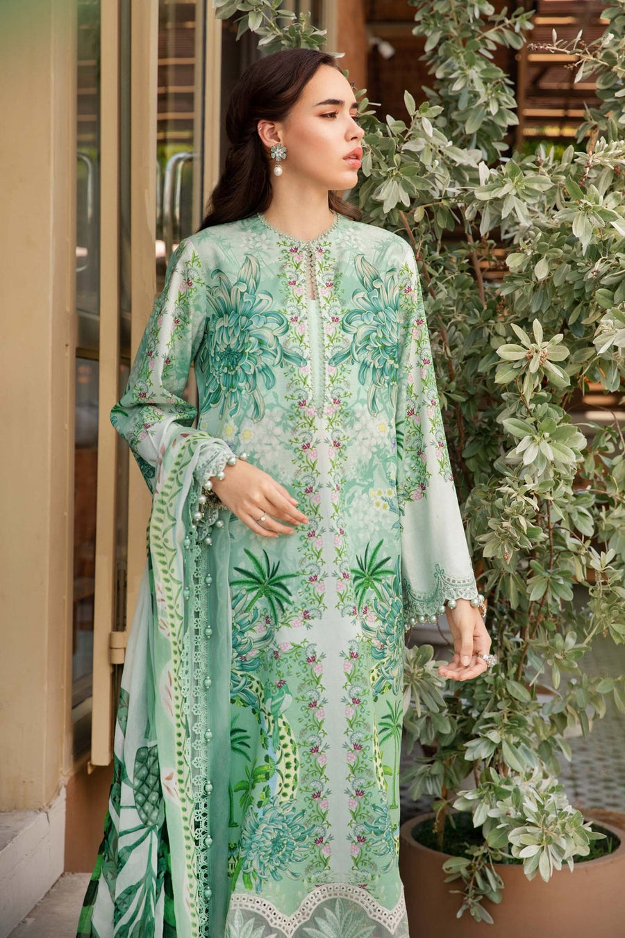 Maria.B MPrints Embroidered Lawn Unstitched 3Pc Suit MPT-2514-A