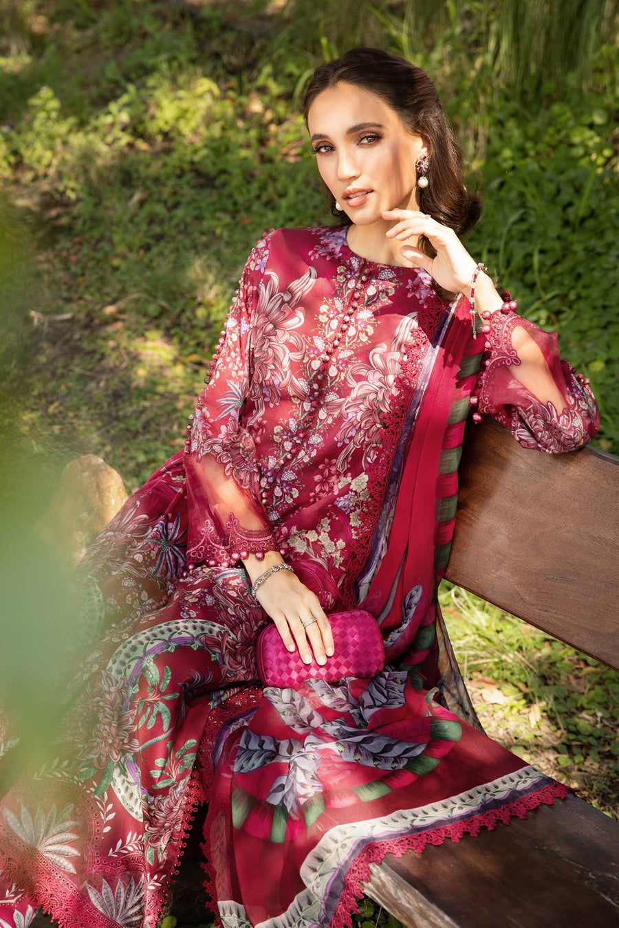 Maria.B MPrints Embroidered Lawn Unstitched 3Pc Suit MPT-2514-B