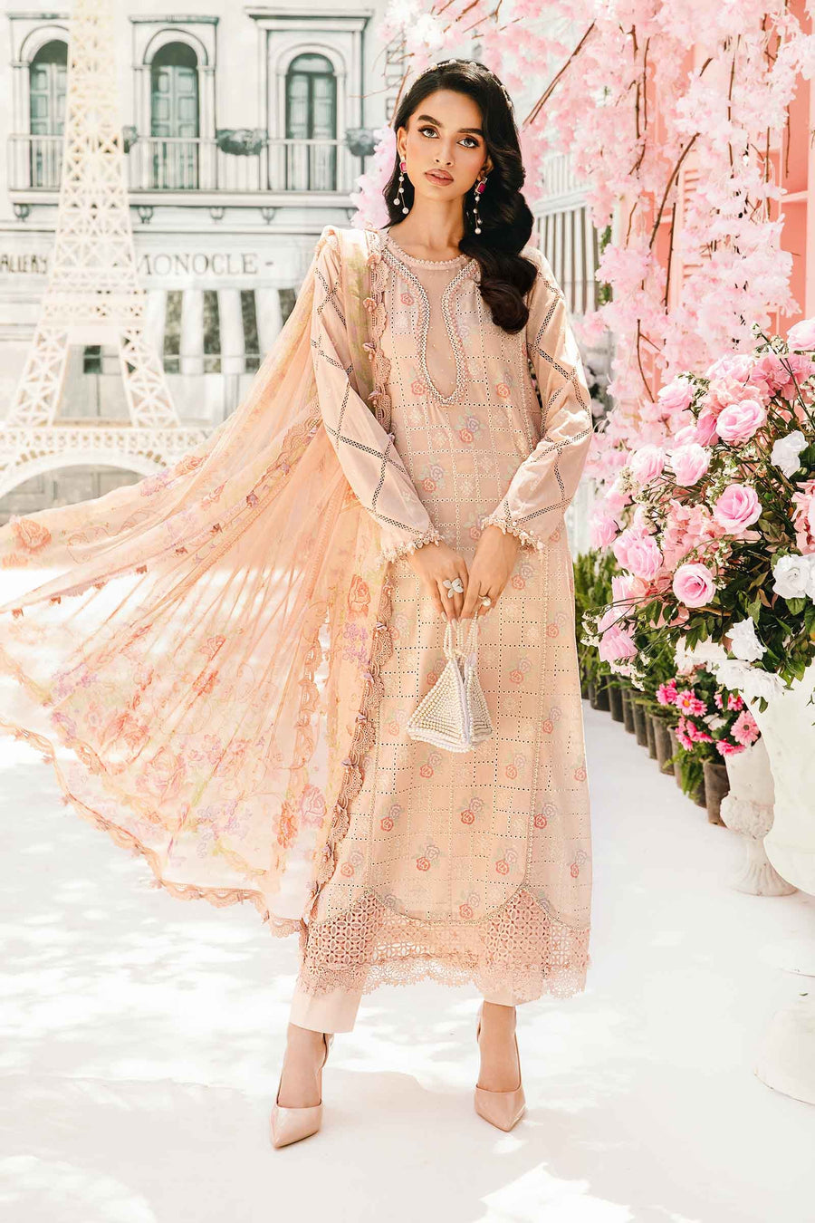 Maria.B MPrints Embroidered Lawn Unstitched 3Pc Suit MPT-2601-A