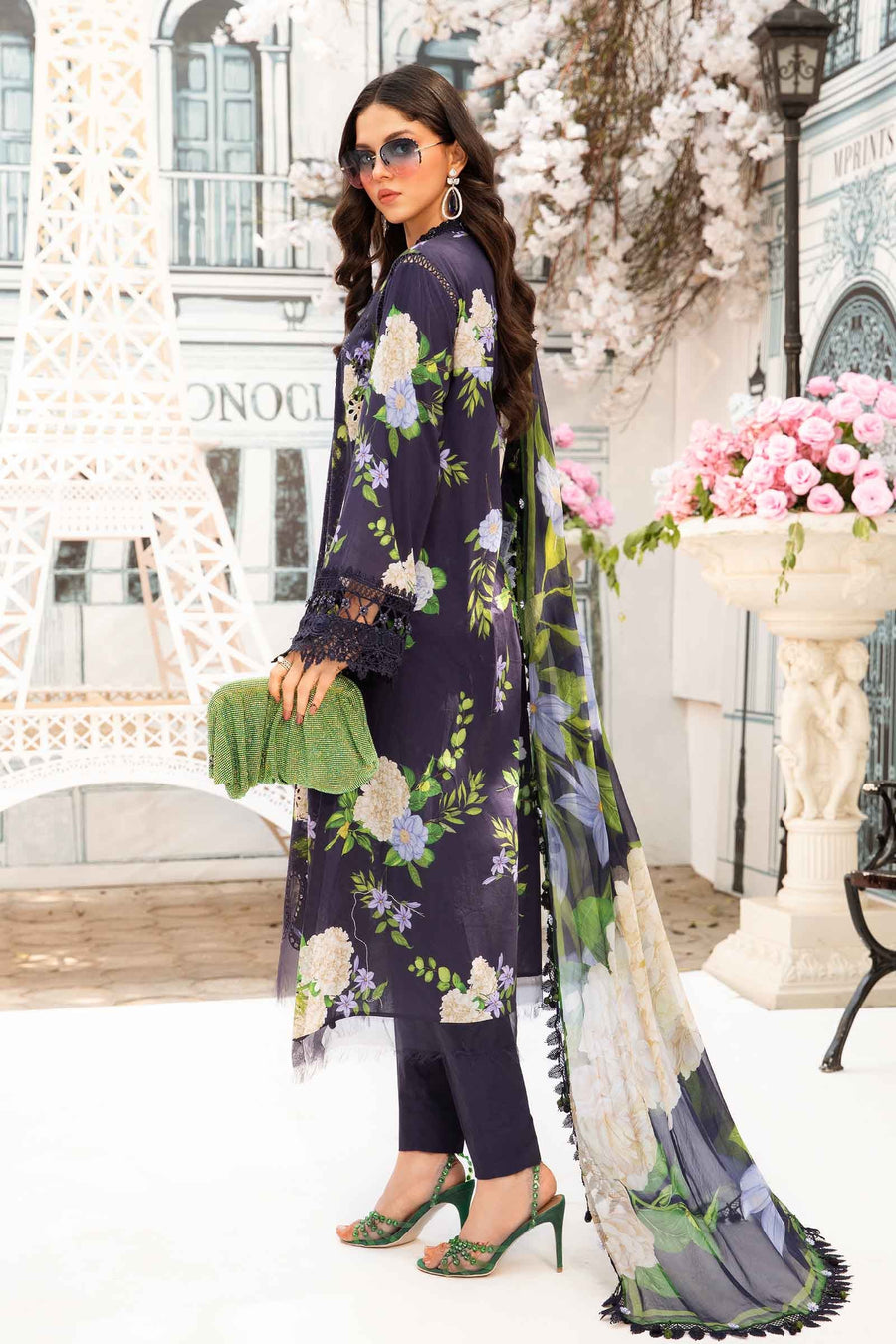 Maria.B MPrints Embroidered Lawn Unstitched 3Pc Suit MPT-2602-B