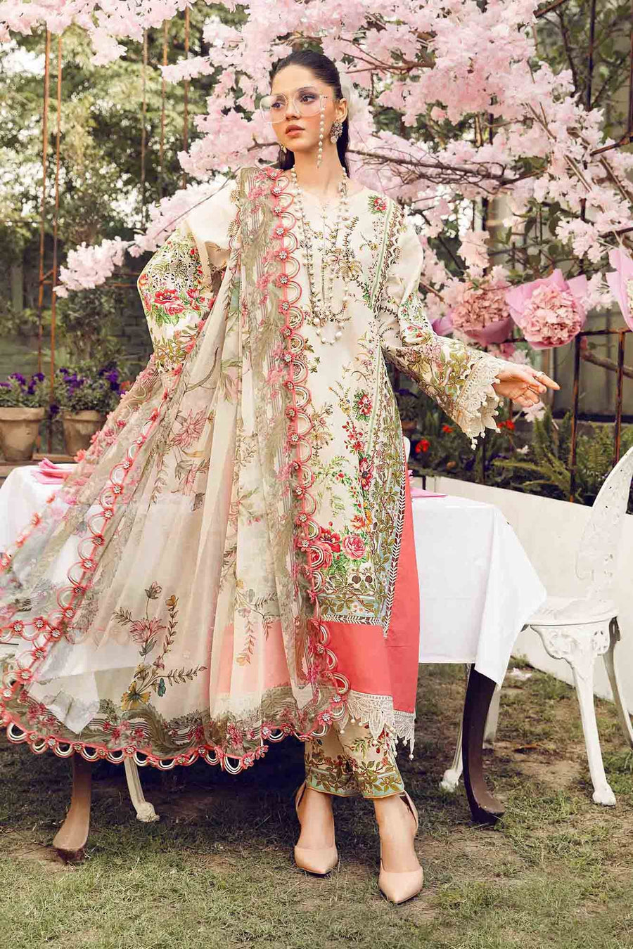 Maria.B MPrints Embroidered Lawn Unstitched 3Pc Suit MPT-2605-A