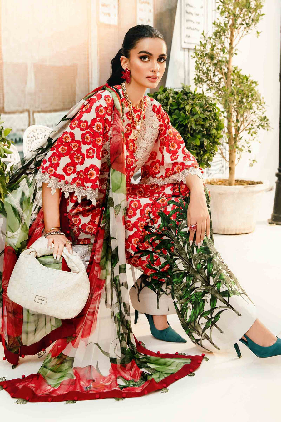 Maria.B MPrints Embroidered Lawn Unstitched 3Pc Suit MPT-2606-B