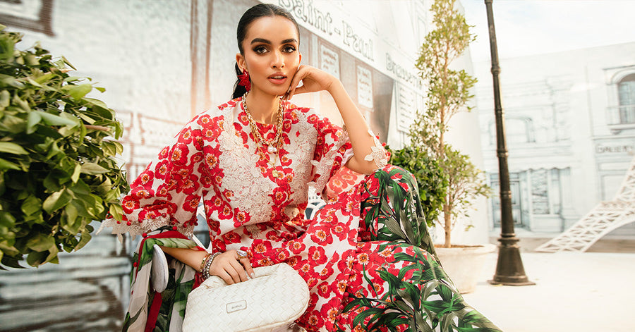Maria.B MPrints Embroidered Lawn Unstitched 3Pc Suit MPT-2606-B
