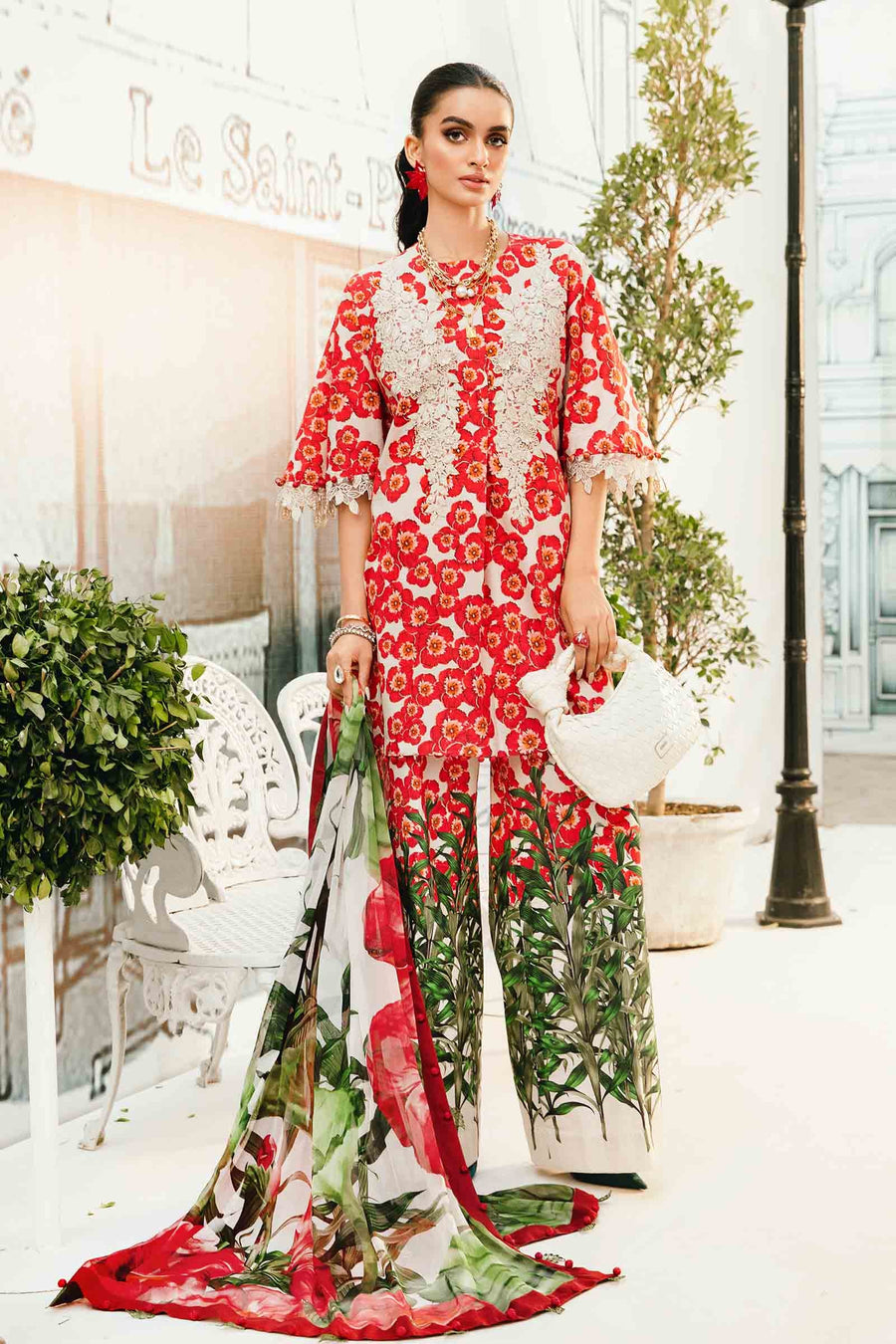 Maria.B MPrints Embroidered Lawn Unstitched 3Pc Suit MPT-2606-B