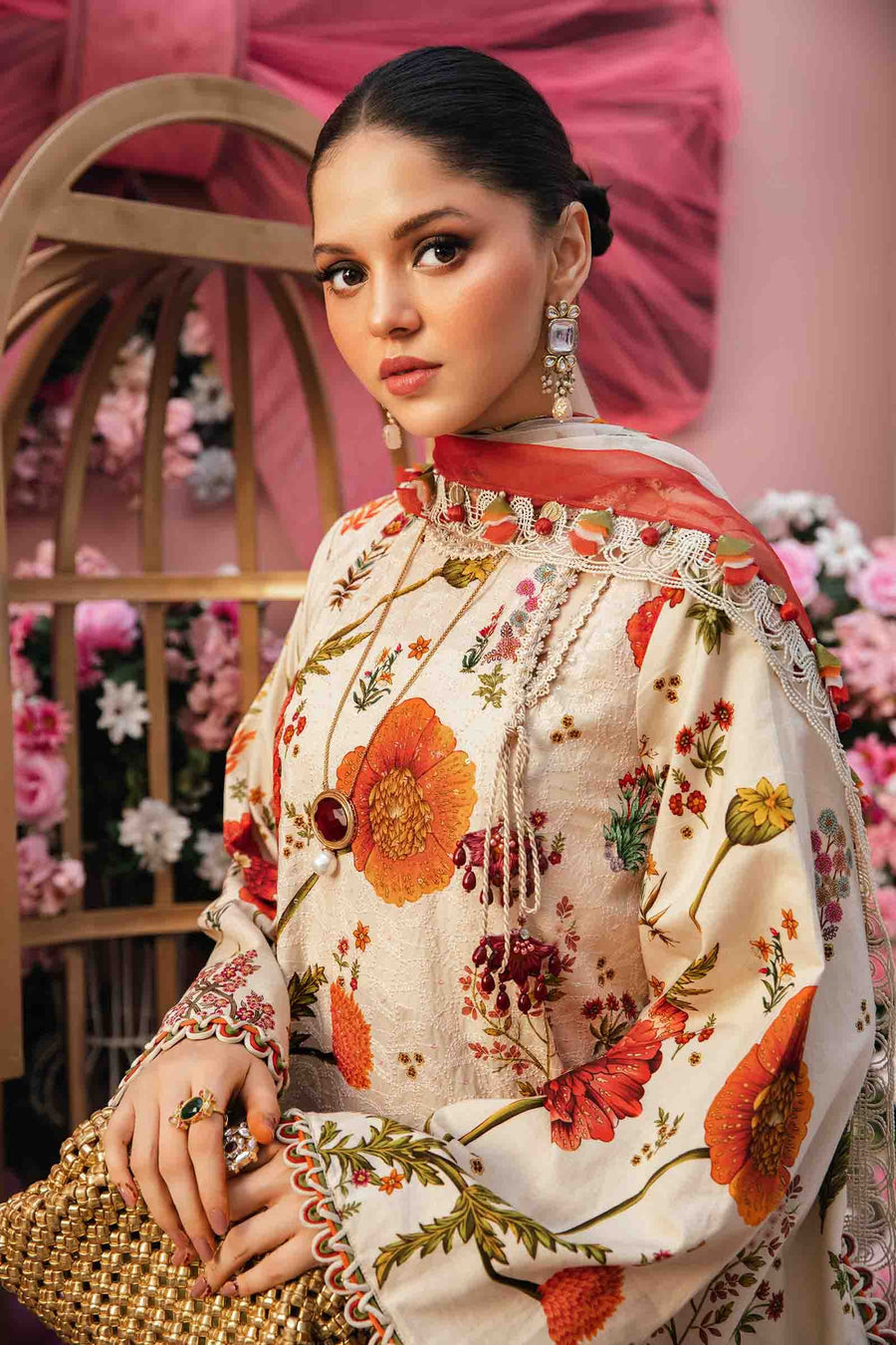 Maria.B MPrints Embroidered Lawn Unstitched 3Pc Suit MPT-2607-A
