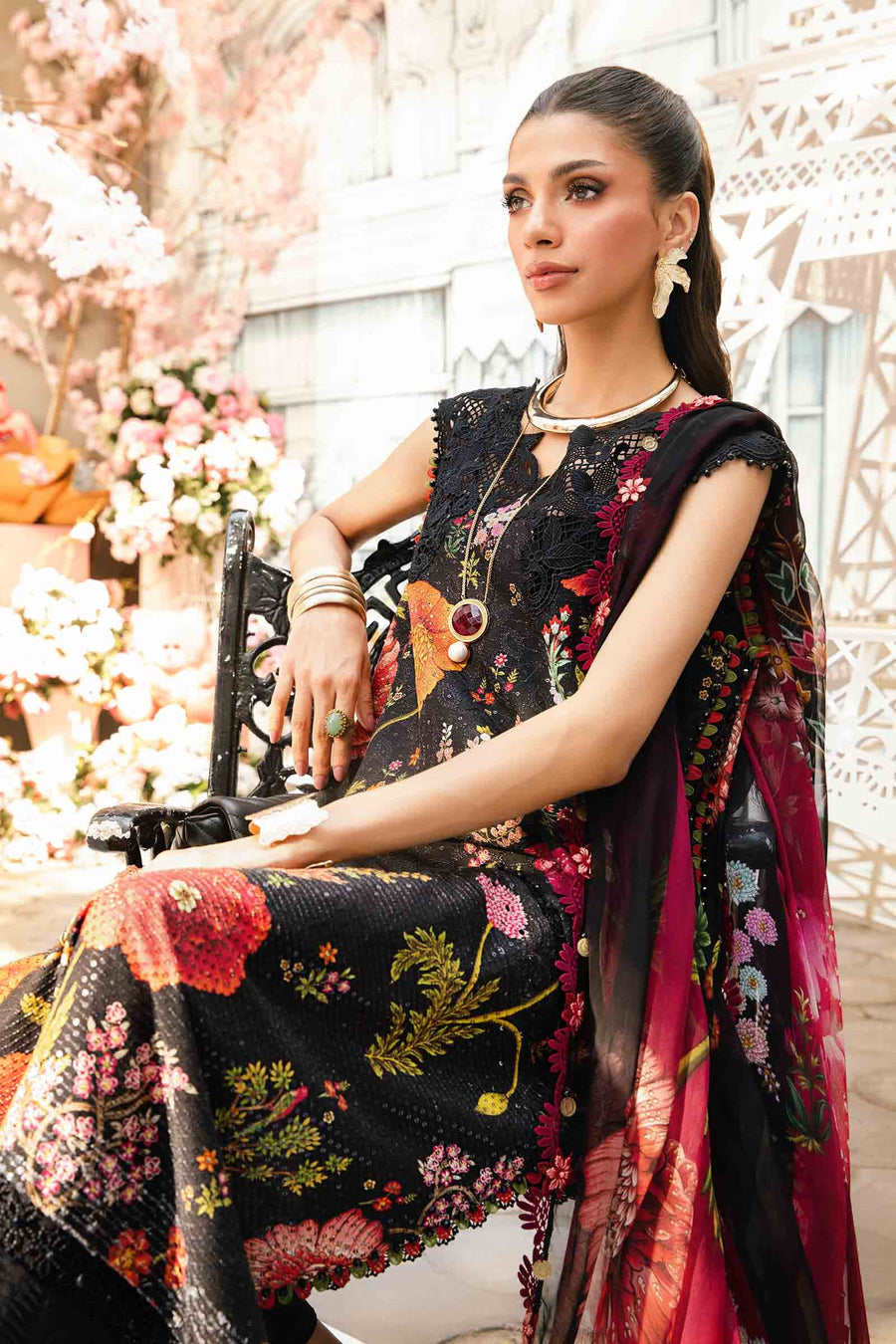 Maria.B MPrints Embroidered Lawn Unstitched 3Pc Suit MPT-2607-B