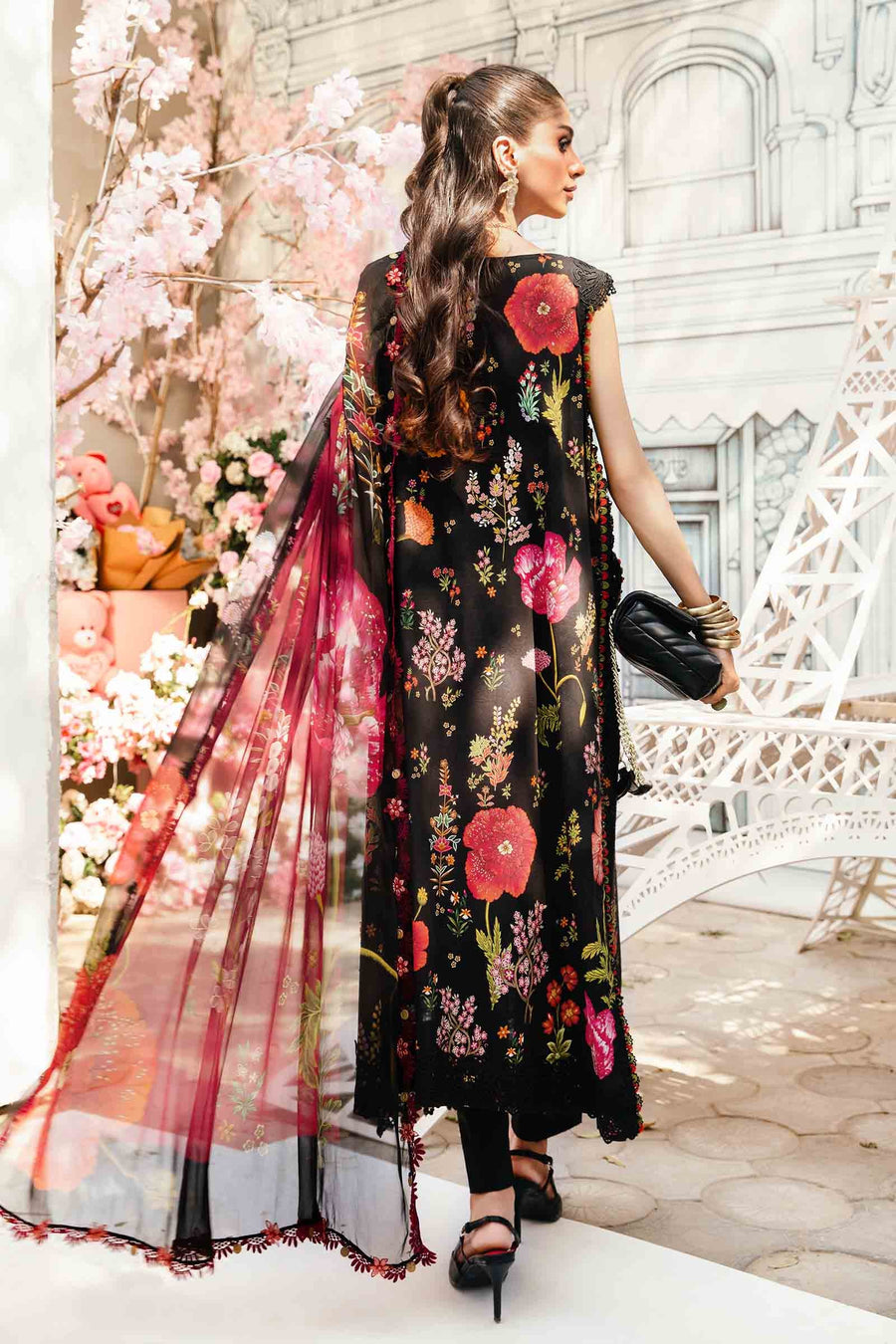 Maria.B MPrints Embroidered Lawn Unstitched 3Pc Suit MPT-2607-B