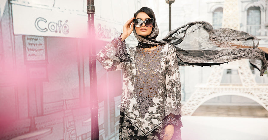 Maria.B MPrints Embroidered Lawn Unstitched 3Pc Suit MPT-2608-B