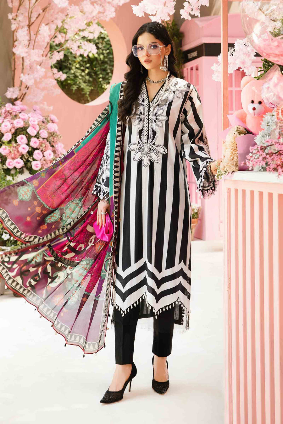 Maria.B MPrints Embroidered Lawn Unstitched 3Pc Suit MPT-2609-B
