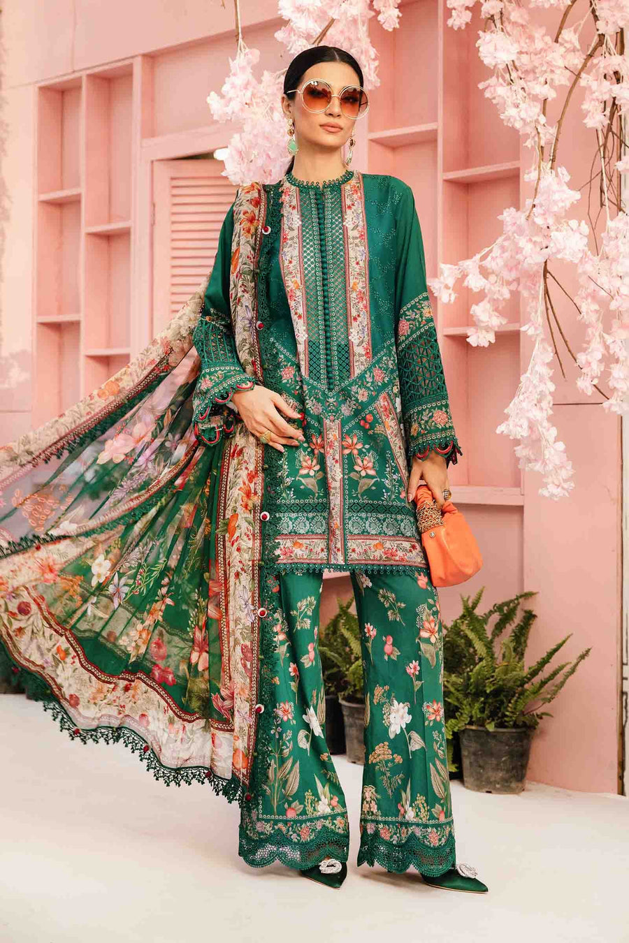 Maria.B MPrints Embroidered Lawn Unstitched 3Pc Suit MPT-2610-A
