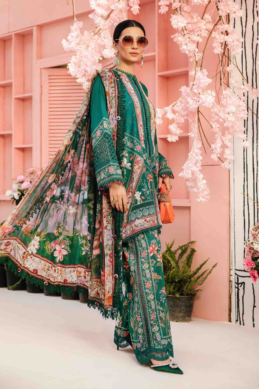 Maria.B MPrints Embroidered Lawn Unstitched 3Pc Suit MPT-2610-A