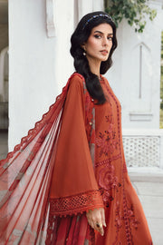 Maria.B MPrints Embroidered Cambric Unstitched 3Pc Suit MPT-2701-B