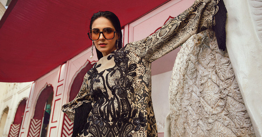 Maria.B MPrints Embroidered Linen Unstitched 3Pc Suit MPT-2702-B