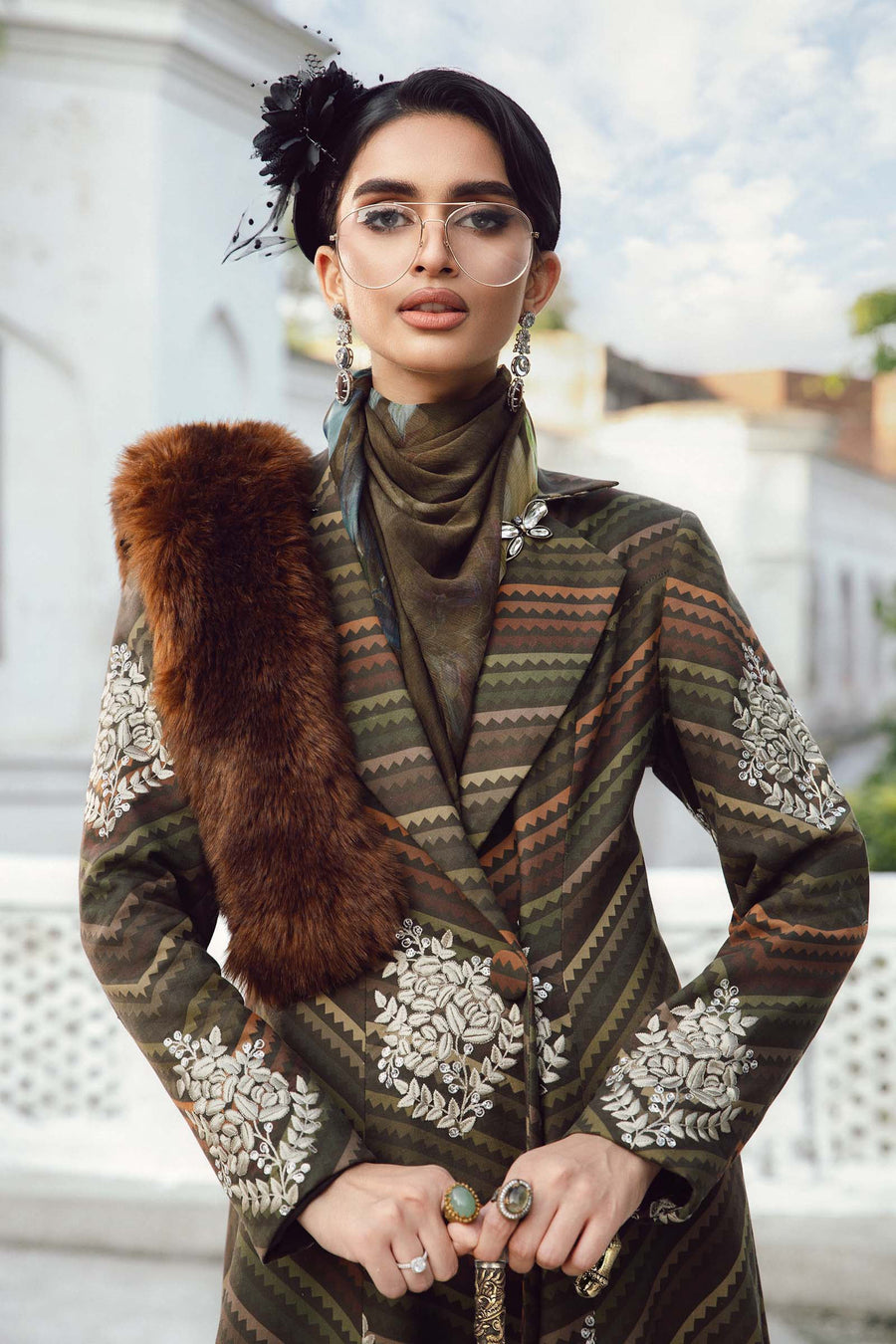 Maria.B MPrints Embroidered Cambric Unstitched 3Pc Suit MPT-2705-B