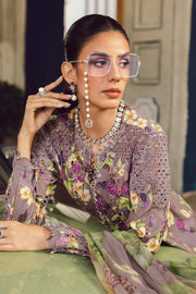 Maria.B MPrints Embroidered Cambric Unstitched 3Pc Suit MPT-2706-B