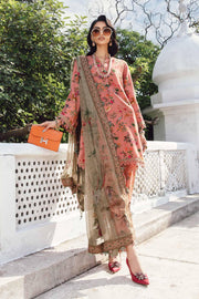 Maria.B MPrints Embroidered Linen Unstitched 3Pc Suit MPT-2707-A