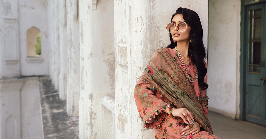 Maria.B MPrints Embroidered Linen Unstitched 3Pc Suit MPT-2707-A