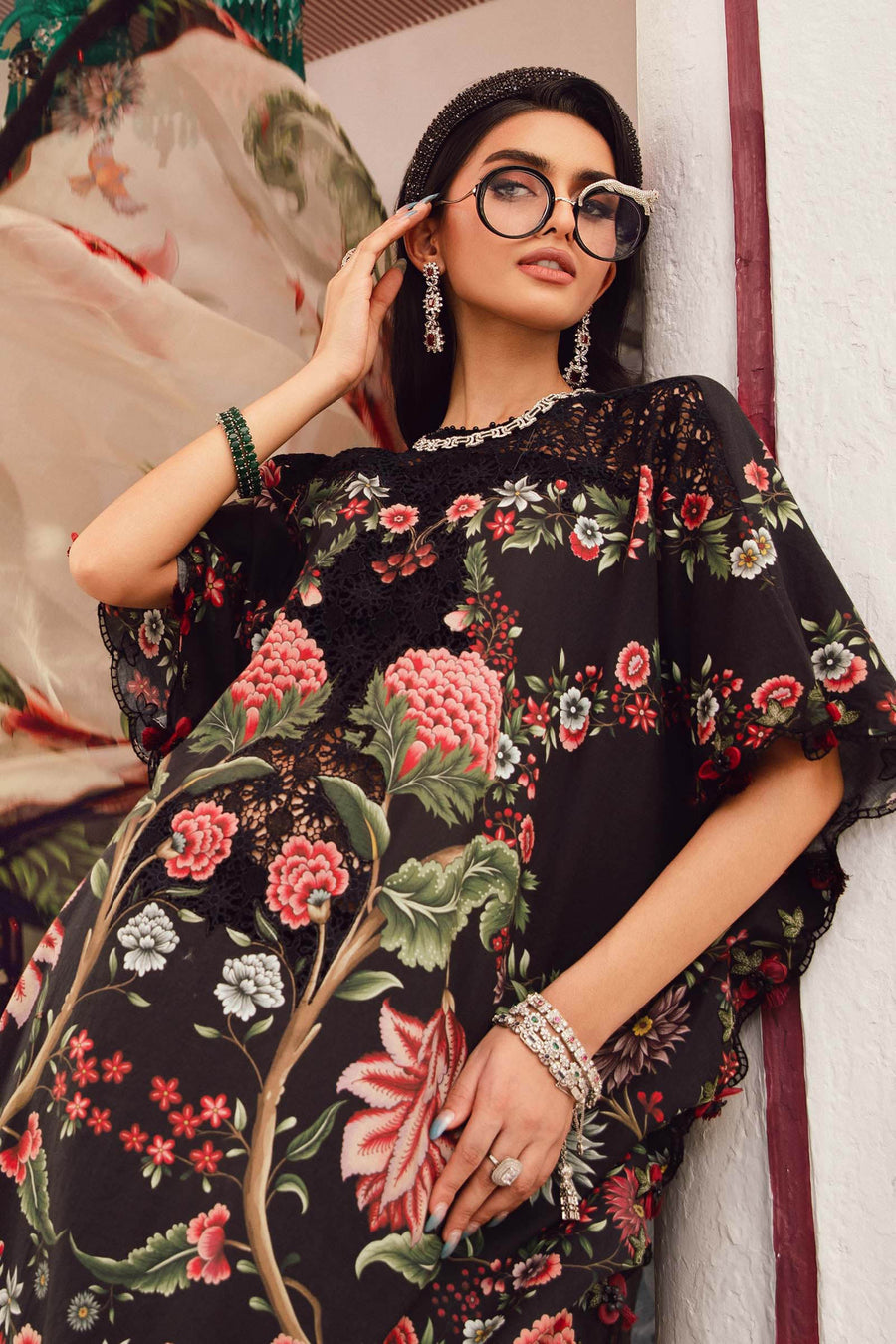 Maria.B MPrints Embroidered Cambric Unstitched 3Pc Suit MPT-2709-B