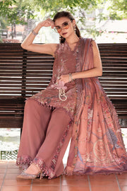 Maria.B MPrints Embroidered Twill Linen Unstitched 3Pc Suit MPT-2801-A