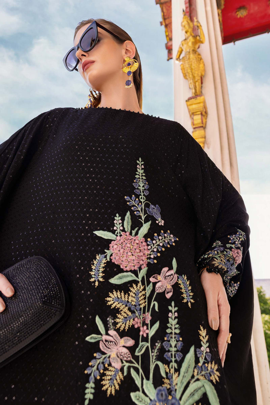 Maria.B MPrints Embroidered Twill Linen Unstitched 3Pc Suit MPT-2802-B