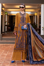 Maria.B MPrints Embroidered Twill Linen Unstitched 3Pc Suit MPT-2803-A
