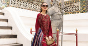 Maria.B MPrints Embroidered Twill Linen Unstitched 3Pc Suit MPT-2805-A