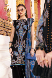 Maria.B MPrints Embroidered Twill Linen Unstitched 3Pc Suit MPT-2806-B