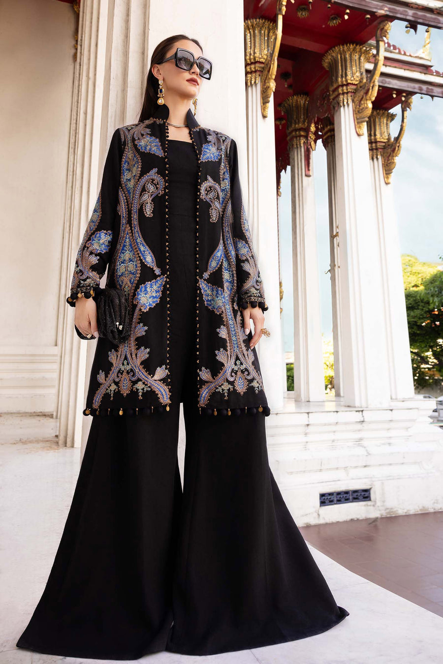 Maria.B MPrints Embroidered Twill Linen Unstitched 3Pc Suit MPT-2806-B