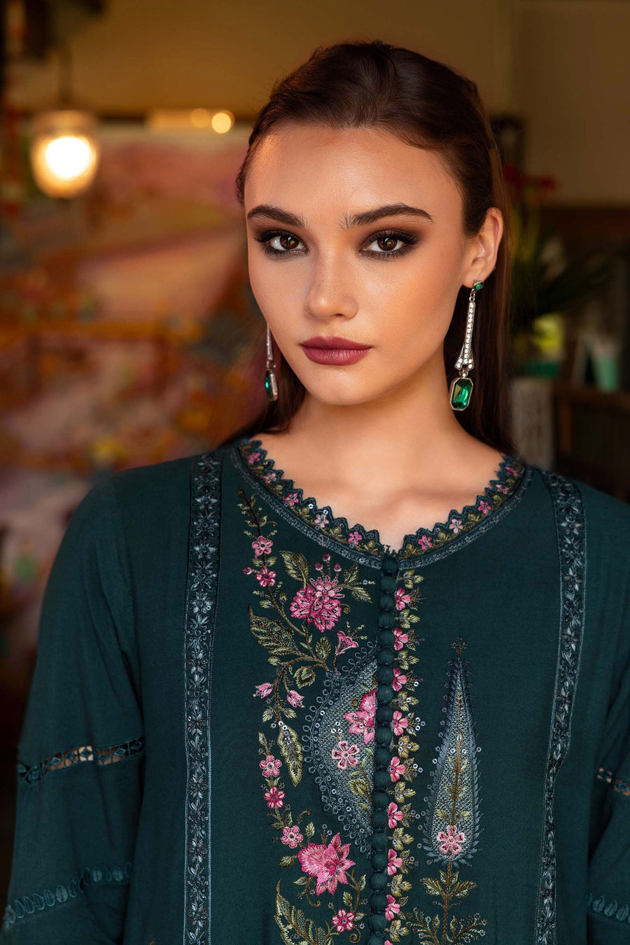 Maria.B MPrints Embroidered Twill Linen Unstitched 3Pc Suit MPT-2807-B