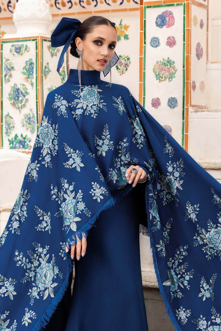 Maria.B MPrints Embroidered Twill Linen Unstitched 3Pc Suit MPT-2808-B