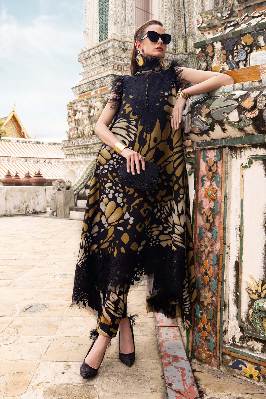 Maria.B MPrints Embroidered Linen Unstitched 3Pc Suit MPT-2809-B