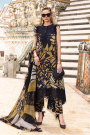 Maria.B MPrints Embroidered Linen Unstitched 3Pc Suit MPT-2809-B