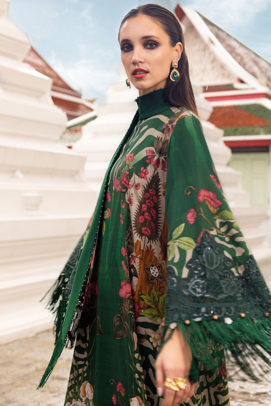 Maria.B MPrints Embroidered Linen Unstitched 3Pc Suit MPT-2810-A
