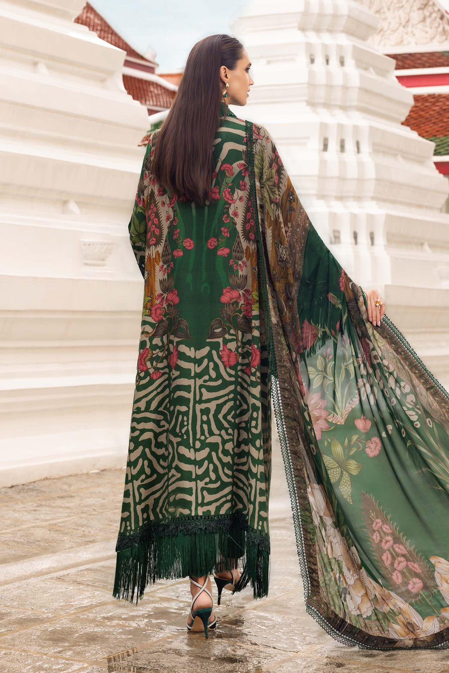Maria.B MPrints Embroidered Linen Unstitched 3Pc Suit MPT-2810-A