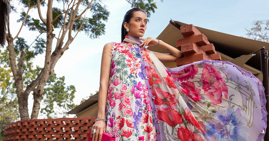Maria.B MPrints Embroidered Lawn Unstitched 3Pc Suit MPT-2902-A