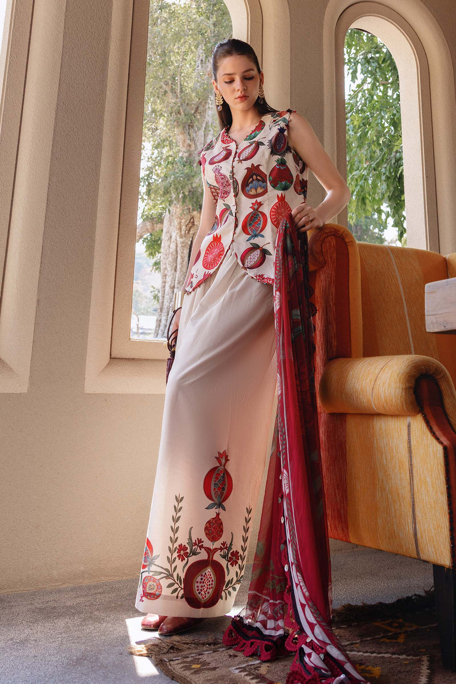 Maria.B MPrints Embroidered Lawn Unstitched 3Pc Suit MPT-2903-A