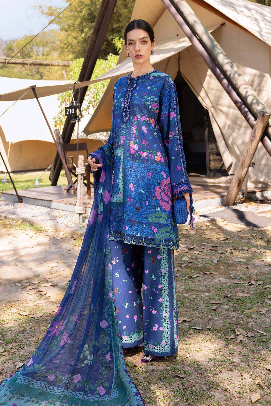 Maria.B MPrints Embroidered Lawn Unstitched 3Pc Suit MPT-2904-B