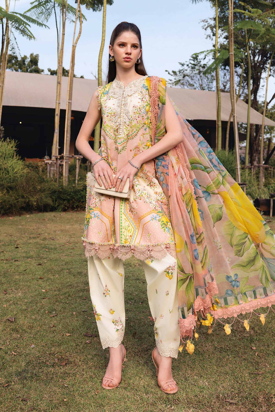 Maria.B MPrints Embroidered Lawn Unstitched 3Pc Suit MPT-2908-A