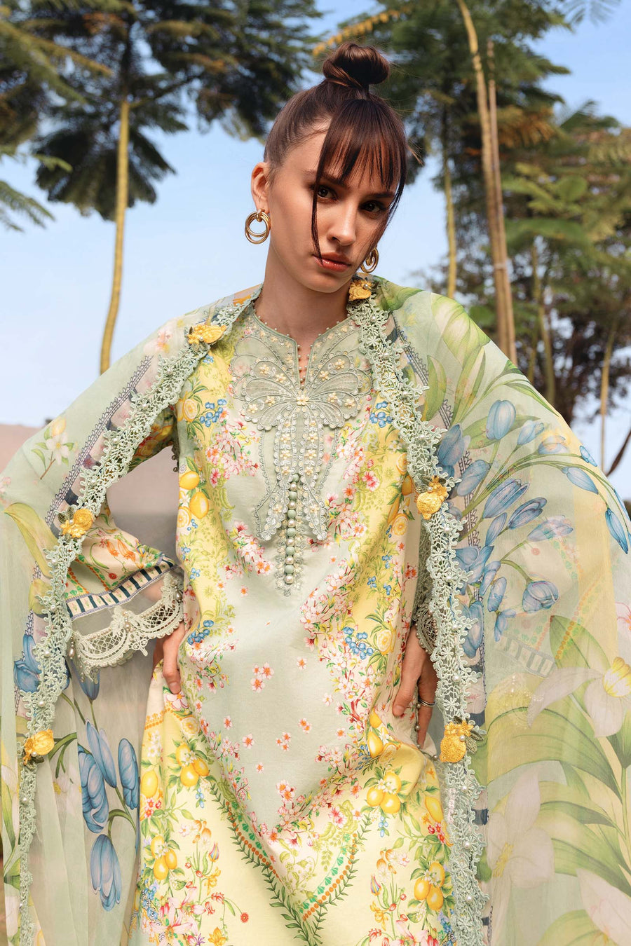 Maria.B MPrints Embroidered Lawn Unstitched 3Pc Suit MPT-2908-B