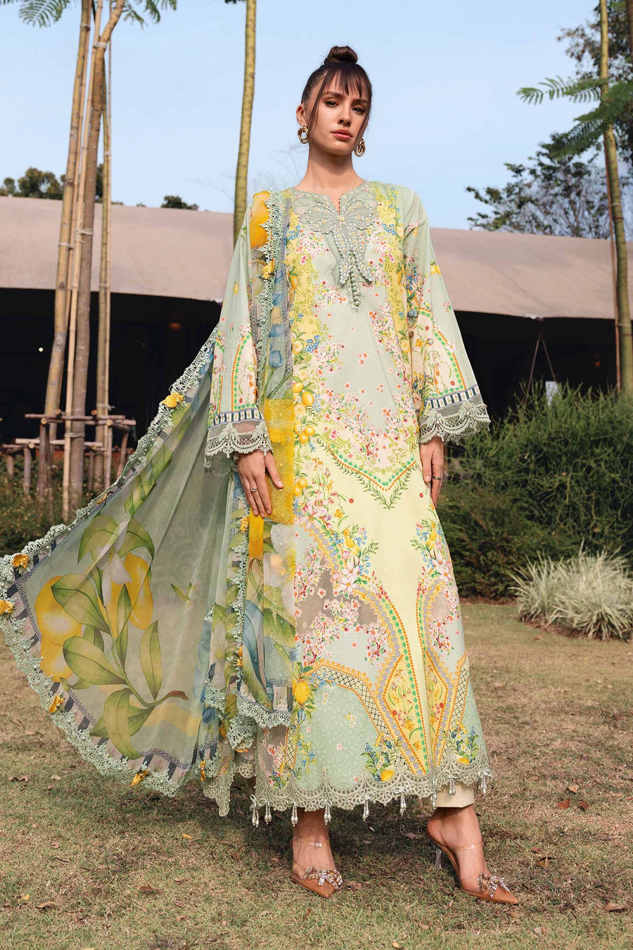 Maria.B MPrints Embroidered Lawn Unstitched 3Pc Suit MPT-2908-B